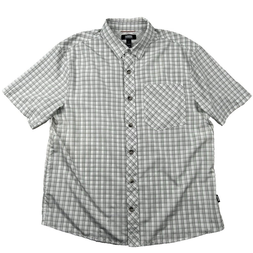 Alaskan Hardgear Shirt Mens L Camp Performance Vented Fishing Outdoor Plaid Mesh